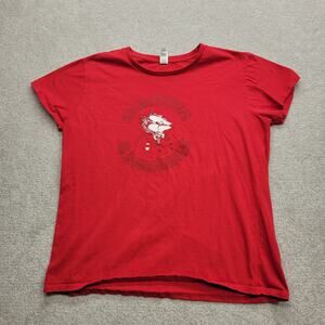 Anvil Y2K Wisconsin Badgers In Bucky We Trust Red Men's T Shirt Size Large